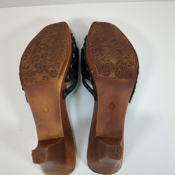 Tribeca By Kenneth Cole Women's Hello Again Black/Brown Heeled Sandals Size 10M - Picture 8 of 11